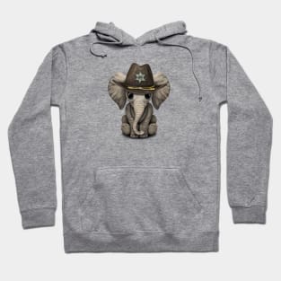 Cute Baby Elephant Sheriff Hoodie